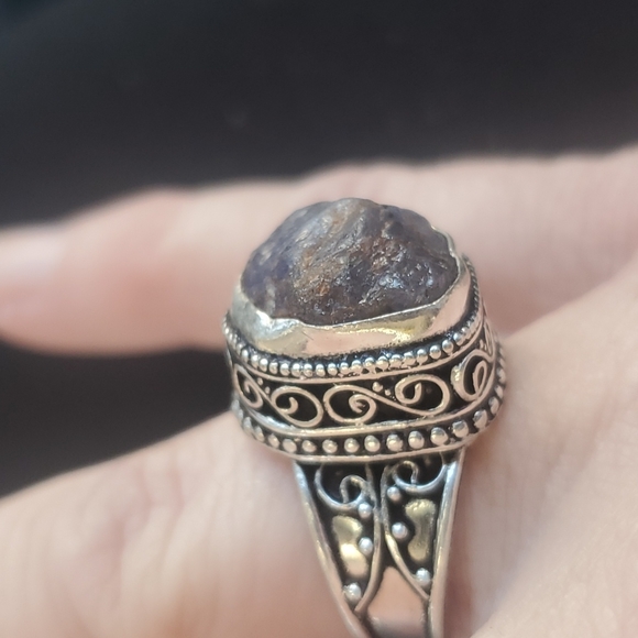 New Rough Iolite 925 Silver Ring. - Picture 7 of 16
